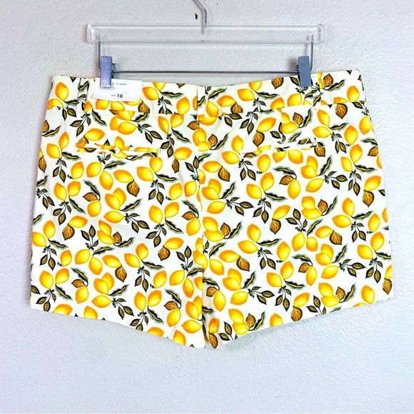 Loft Lemon Print Chino Shorts Size 16 - Picture 2 of 8